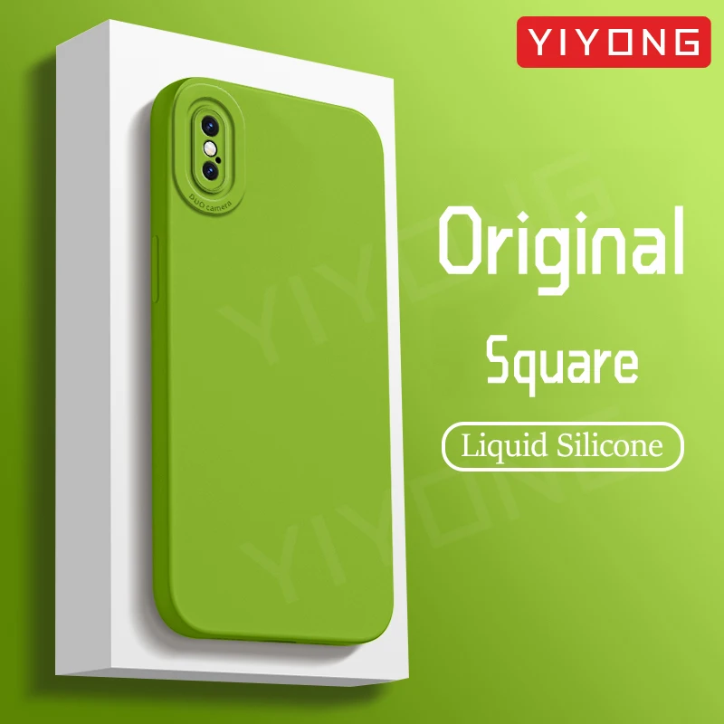 For iPhone X Case YIYONG Original Liquid Silicone Soft Cover For iPhone X S XR XS Max 10 iPhone 10 iPhone XR iPhone XS Phone Cas