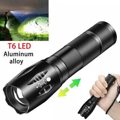 Powerful T6 LED Flashlights High Lumens Zoomable Light Mini Flashlights for Outdoor Camping Walking Powerful Emergency Lantern