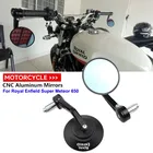 For Royal Enfield Super Meteor 650 CNC Aluminum Motorcycle Bar End Mirror Universal Rear view Mirrors 7/8" 22mm Accessories