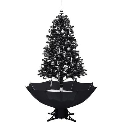 Vidaxl - Schneiender Weihnachtsbaum mit Schirmfuß Schwarz 170 cm pvc