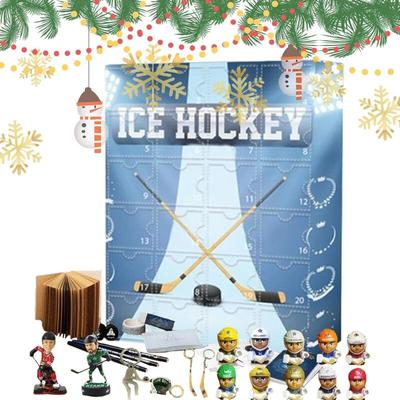 Eishockey-Adventskalender, 2024 Sport-Adventskalender für Männer, Eishockey-Figuren, 2024