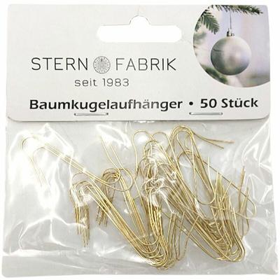 Weihnachtskugelaufhänger 50er-Set Kugelhaken Schnellaufhänger Baumkugelaufhänger - gold