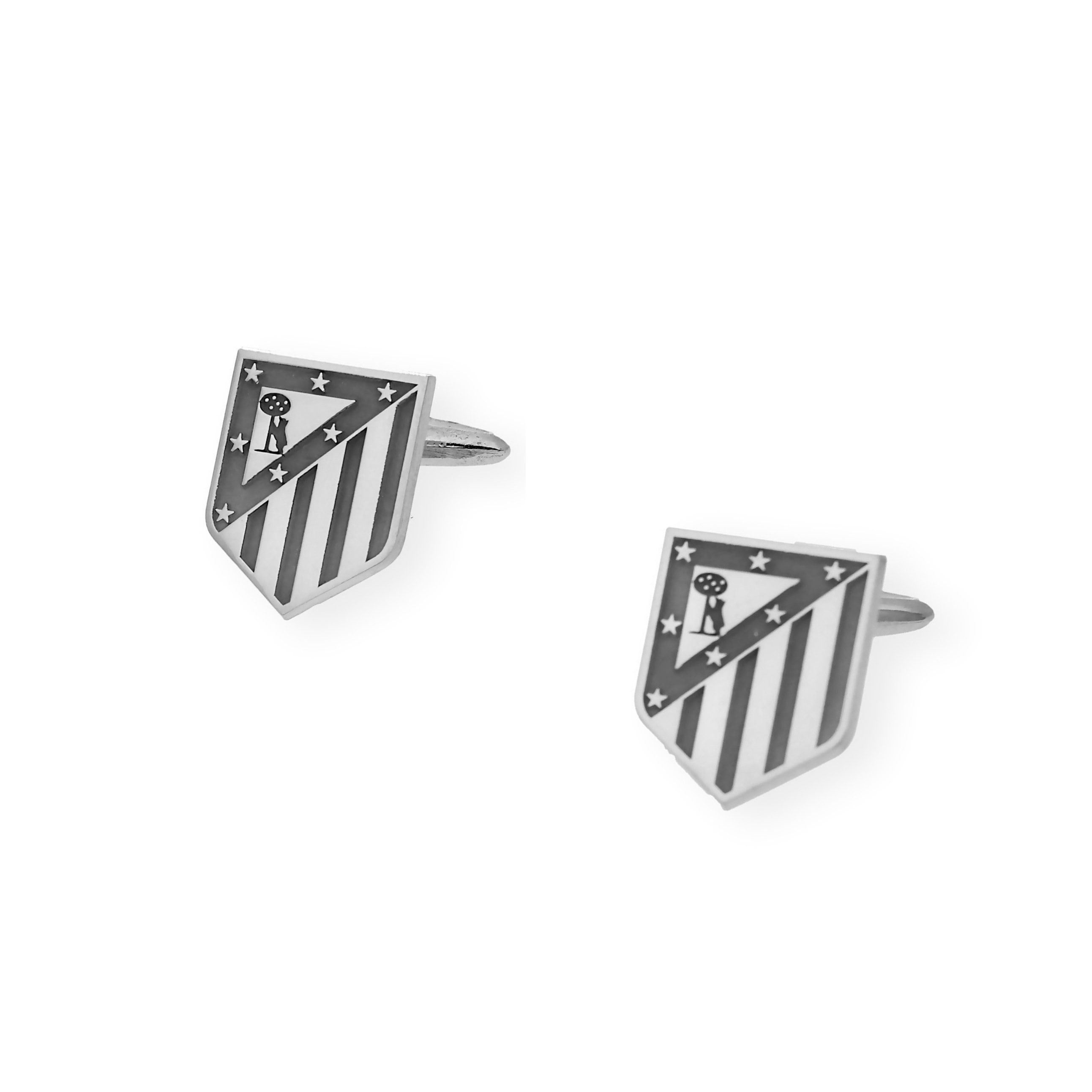 Gemelli dell'Atletico Madrid, gemelli in argento 925, gemelli in oro 18 carati, gemelli in argento placcato oro, gemelli da calcio, regalo per fidanza