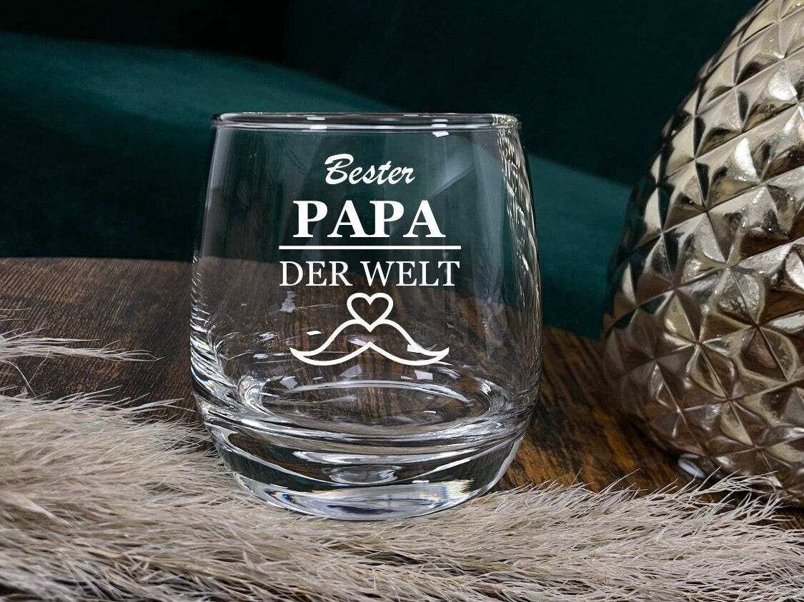 Bicchiere da whisky con incisione, bicchiere da whisky per papà, regalo da uomo, bicchiere da whisky personalizzato, regalo da whisky, bicchiere da wh