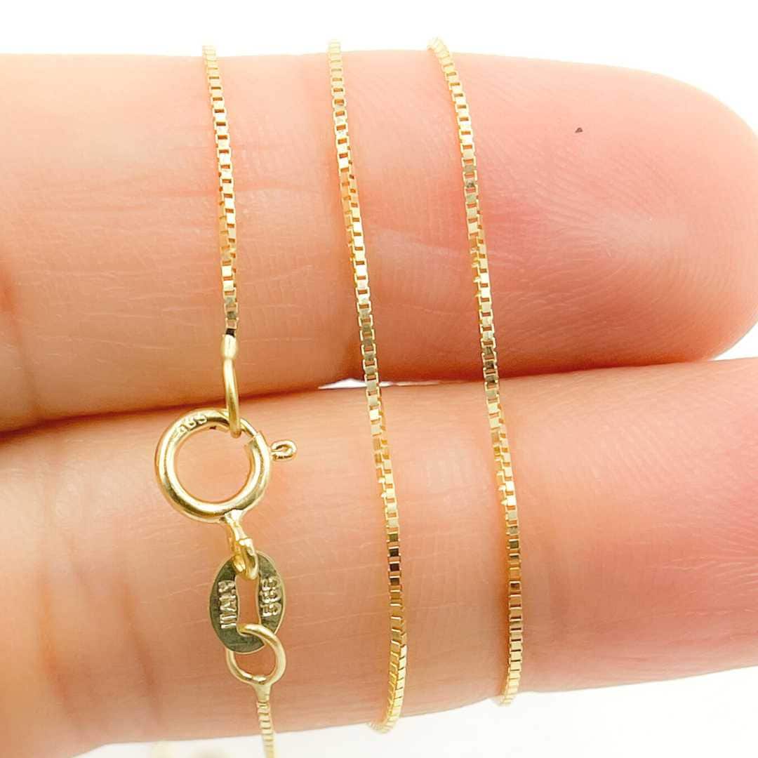 Collana con catena in vero oro 14k, collana da donna, vero oro giallo 14k, catena in oro da donna, catena in oro 14k. 040VED