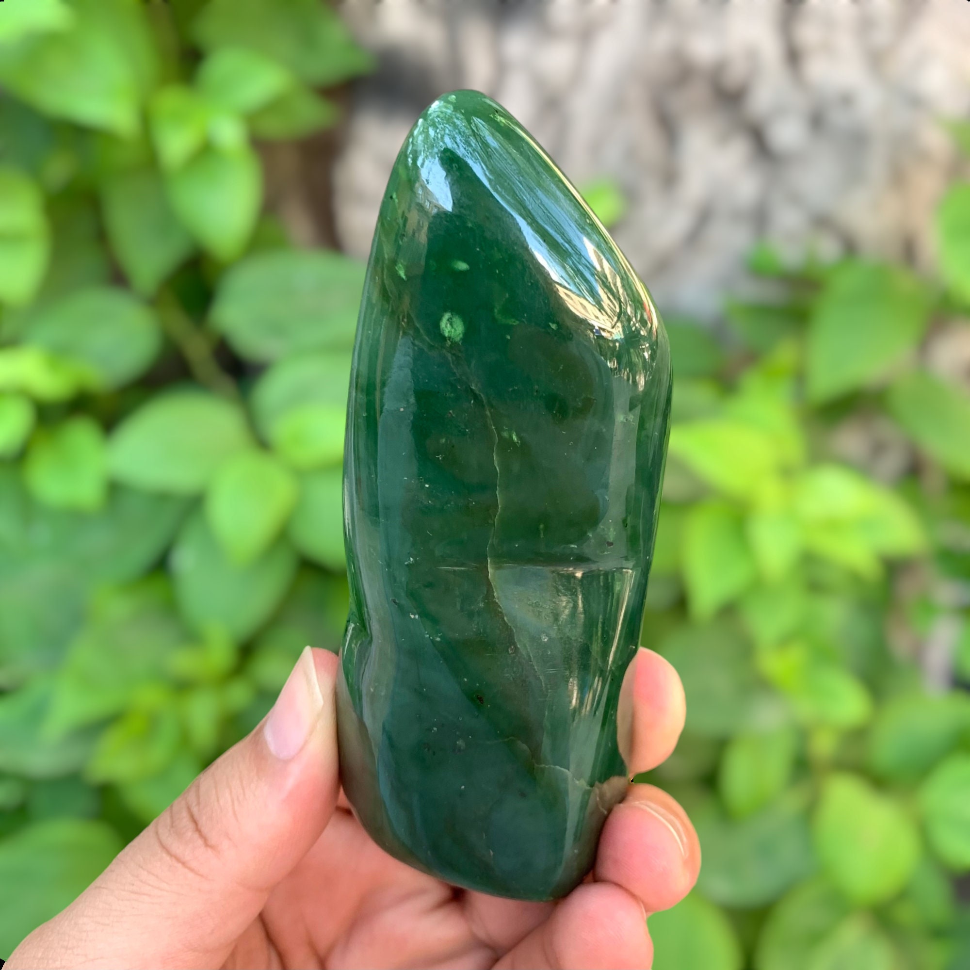 260 g di giada nefrite verde brillante di qualità AAA, forma libera, giada nefrite, nefrite forma libera, giada nefrite forma libera, giada verde form