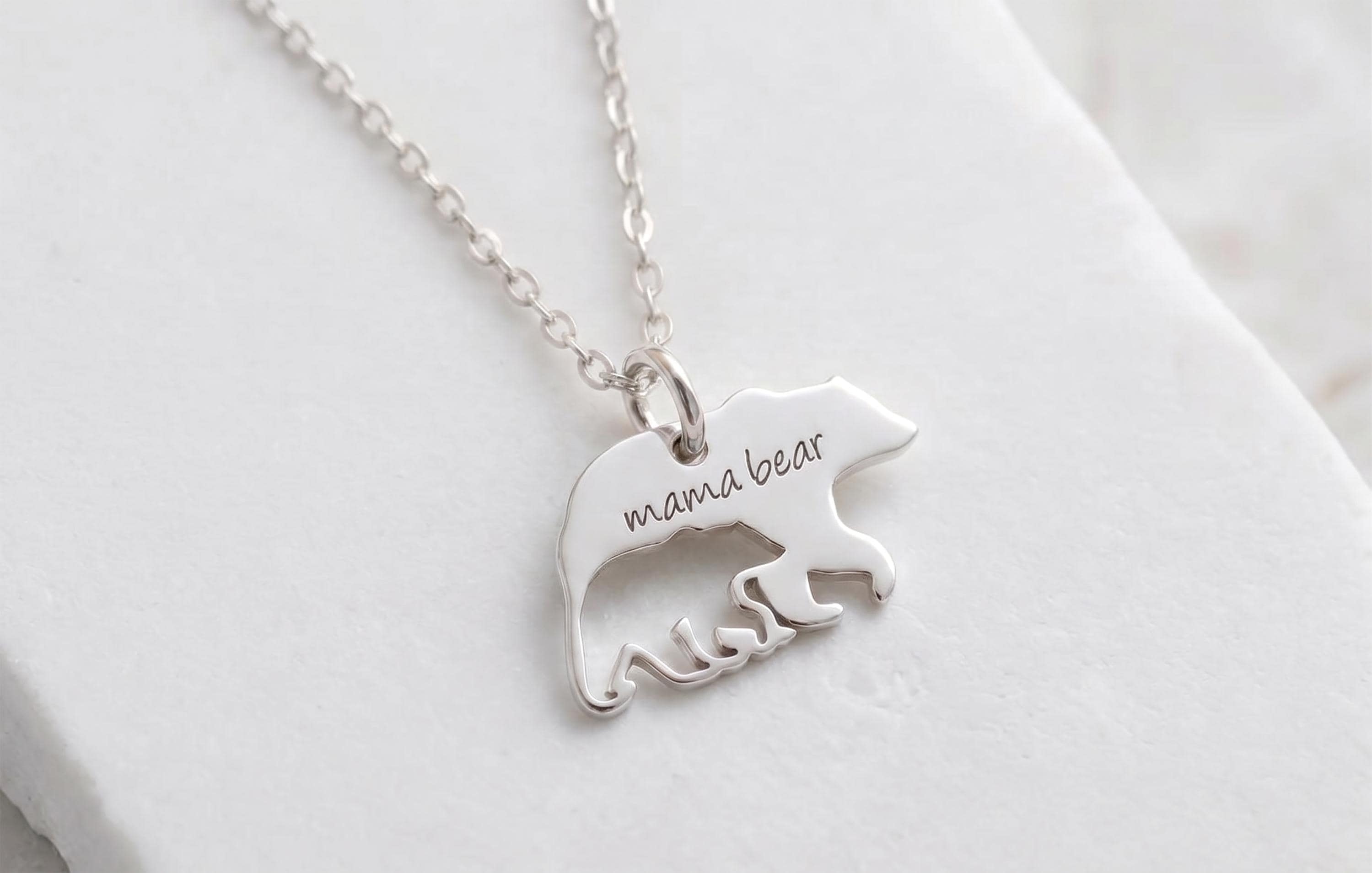 Collana Mamma Orsa, Collana Mamma, Collana Madre, Regalo per la Mamma, Gioielli Mamma, Ciondolo Regalo per Lei, Pendente Mamma