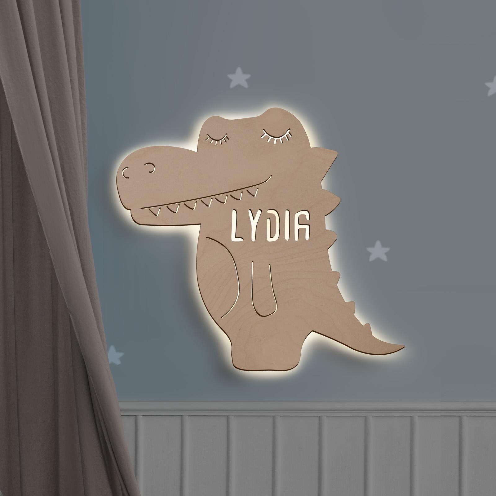 "Lampada da parete in legno personalizzata, luce notturna, luce LED, neonato/bambino, cameretta per bambini, lampada per bambini, lampada con il nome \""