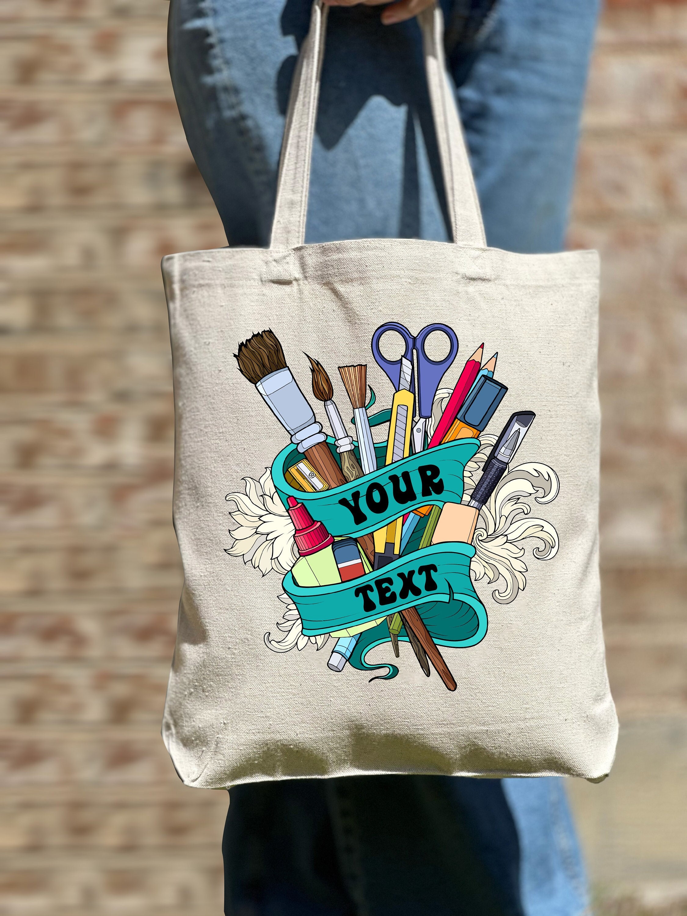Borsa tote artistica personalizzata, borsa tote regalo personalizzata, borsa tote regalo per amanti del disegno, borsa tote estetica, borsa tote regal