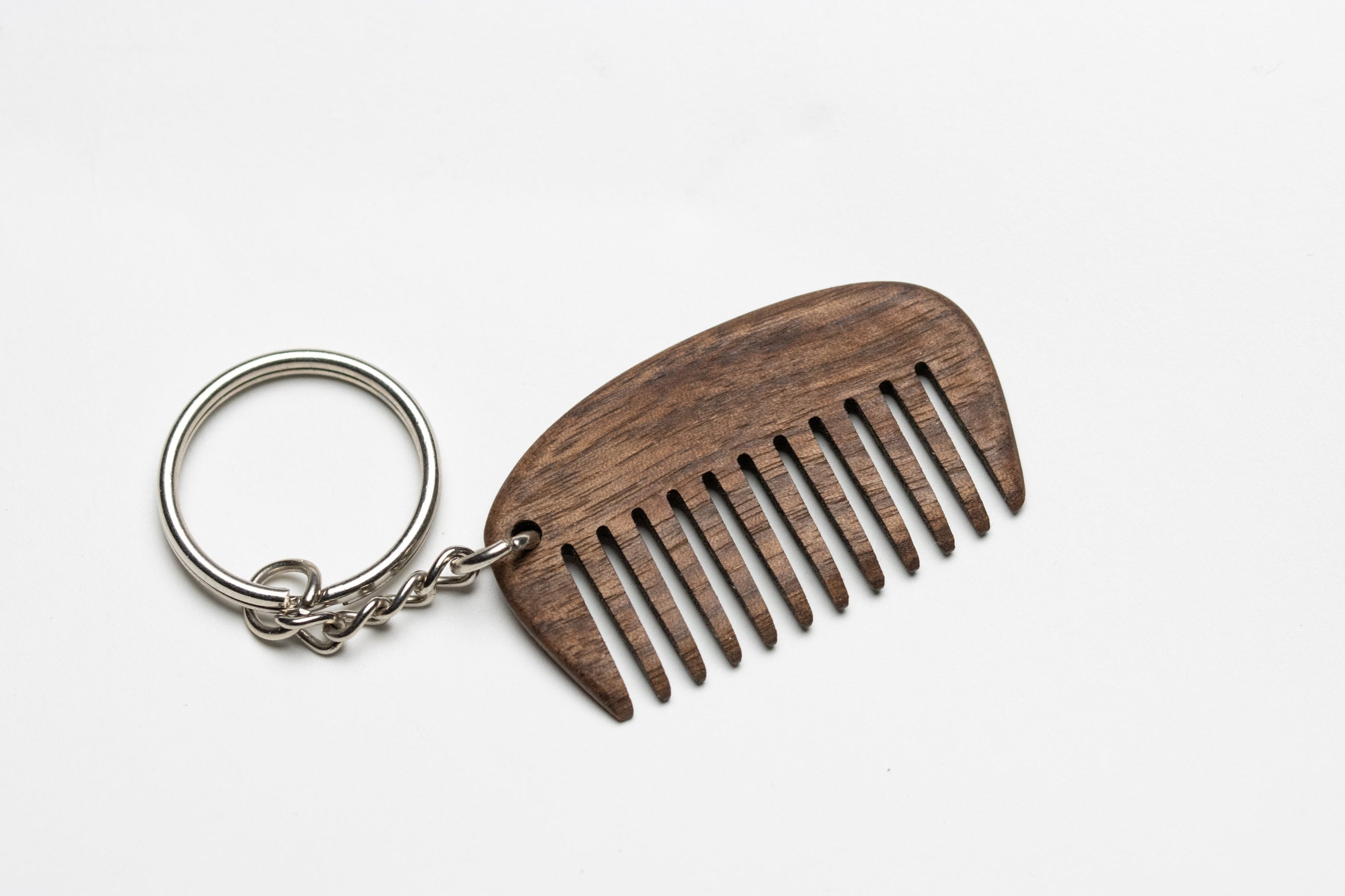 Pettine barba in legno fatto a mano - Pettine barba tascabile - Spazzola barba in legno - Cura della barba-Regalo di Natale-Spazzola da barba