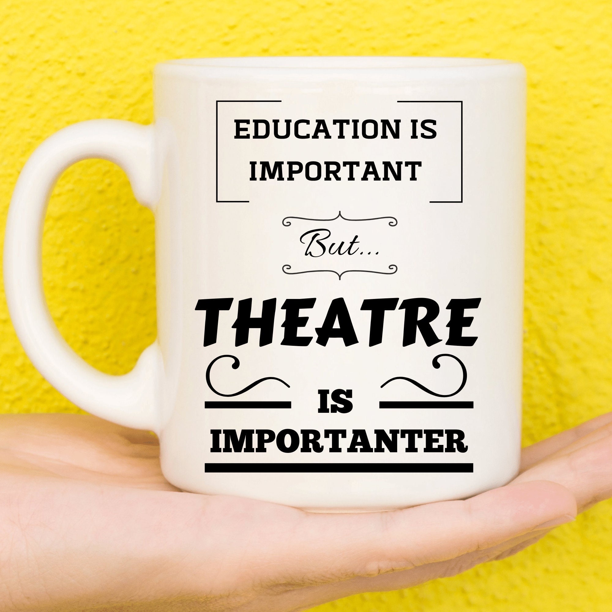 Regali per gli amanti del teatro, Regali teatrali, Regali per gli amanti di Broadway, Regali per gli amanti del teatro musicale, Tema teatro, Tazza no