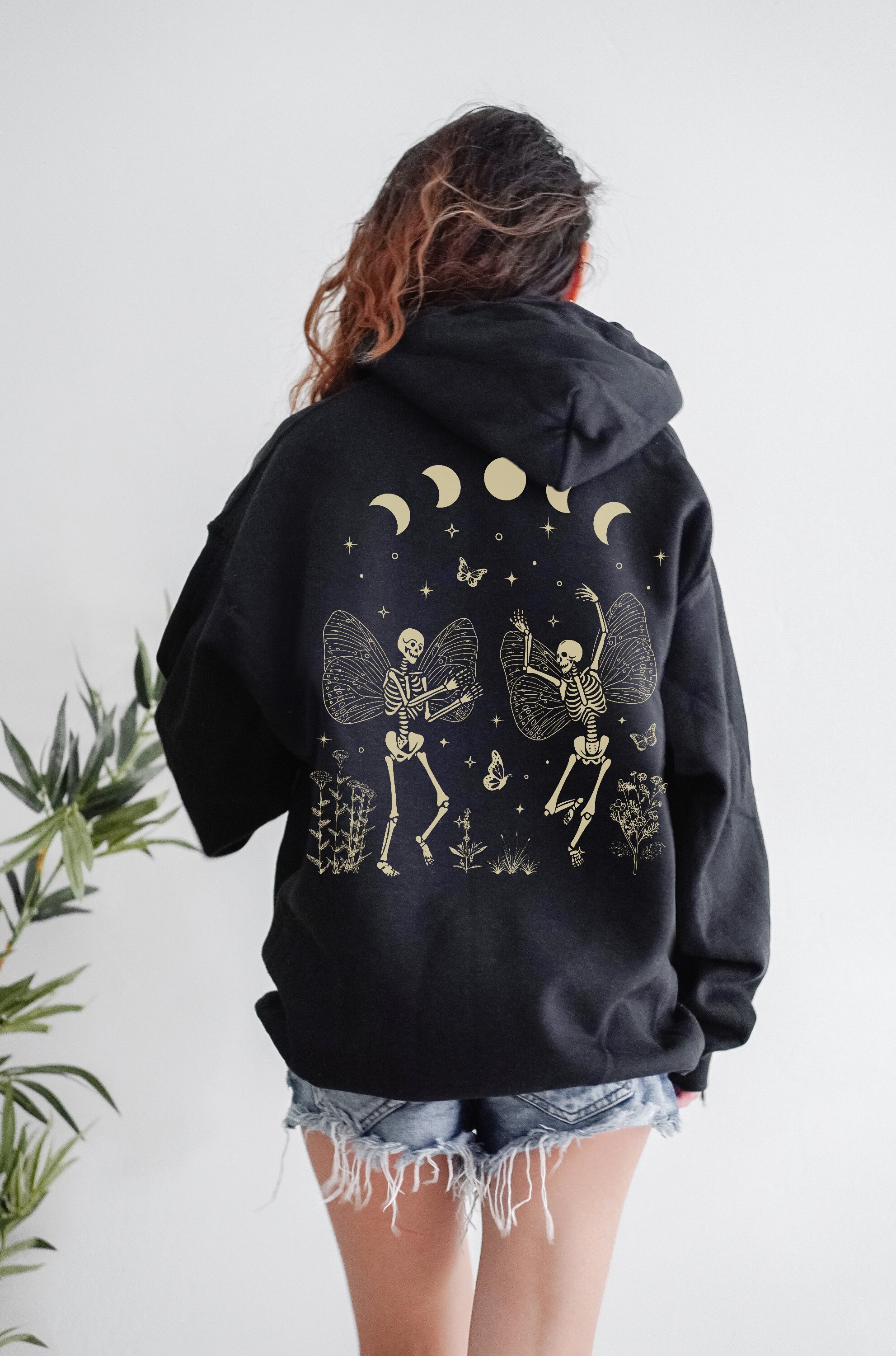 Fairy Grunge Fairycore Abbigliamento Y2k Grunge Vestiti Fairycore Vestiti Grunge Fairy Skeleton Felpa con cappuccio Y2k Felpa con cappuccio Felpa con