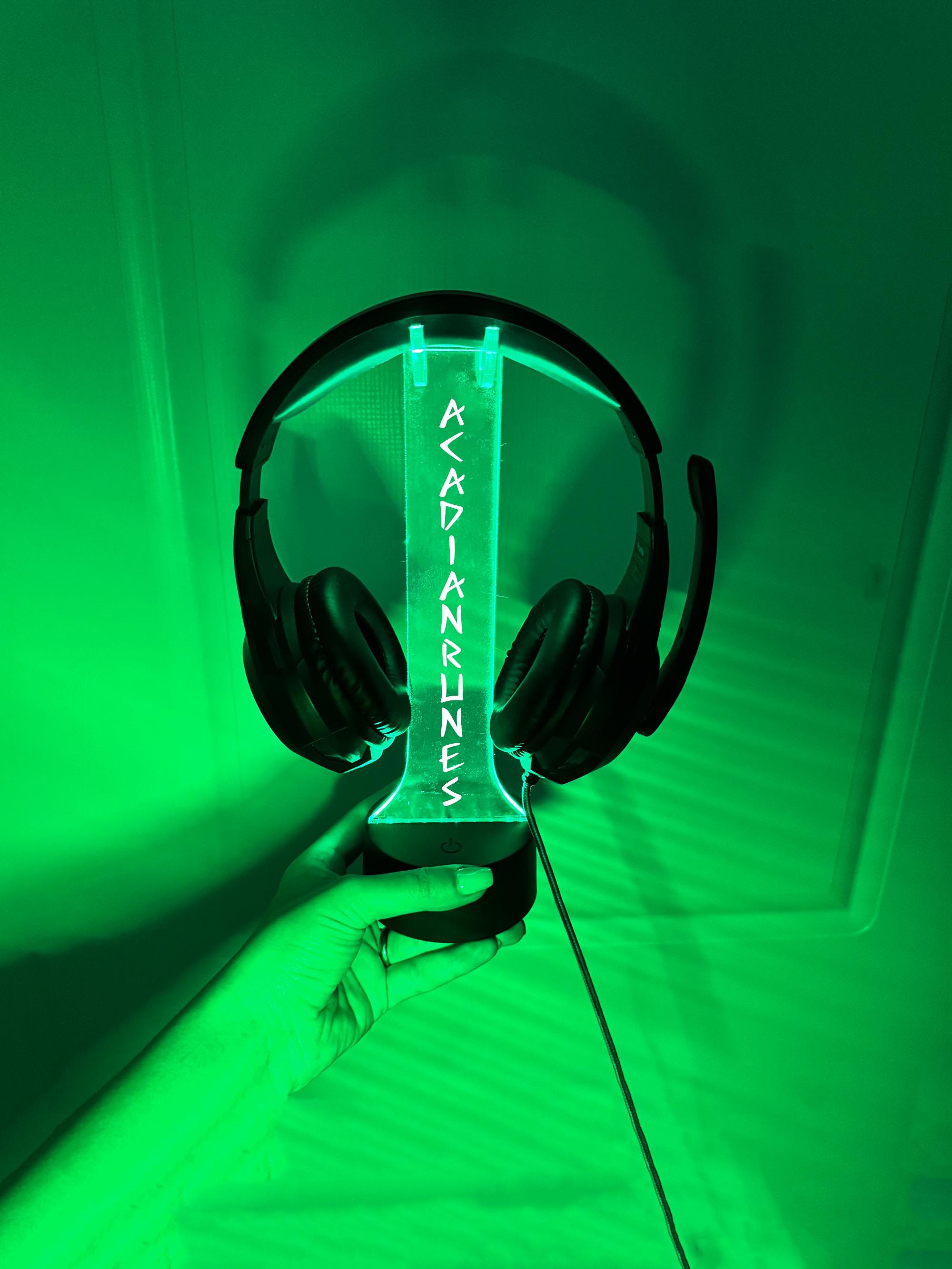Supporto per cuffie per giocatori, supporto per cuffie personalizzato, luce notturna 3D per giocatori, supporto per cuffie per giocatori, regali di Na