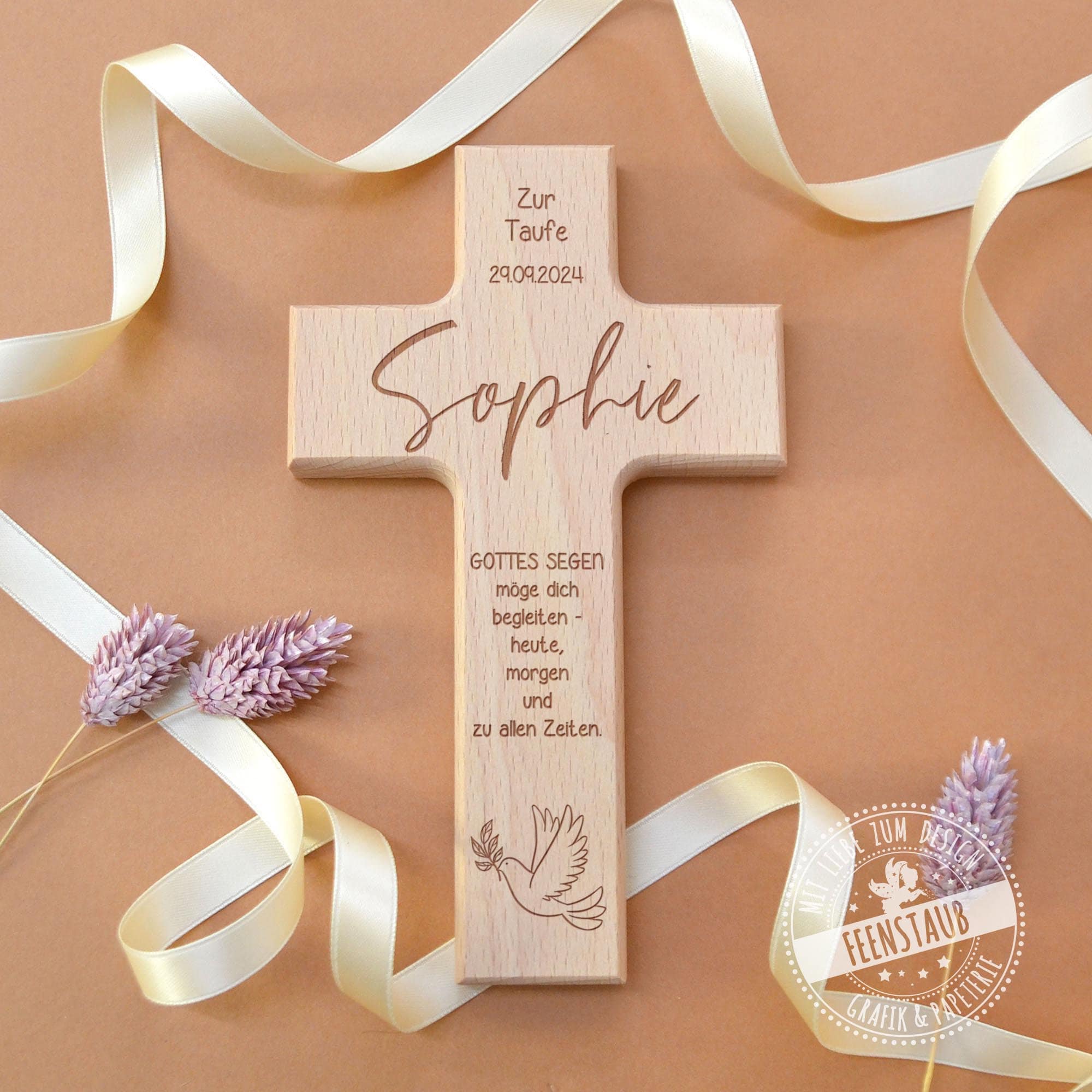 Croce battesimale, croce per bambini personalizzata con nome, regalo per battesimo, croce in legno con scritta, croce battesimale incisa, regali per i