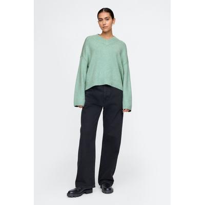 Gap Womens Green CashSoft Oversized V-Neck Jumper - Green