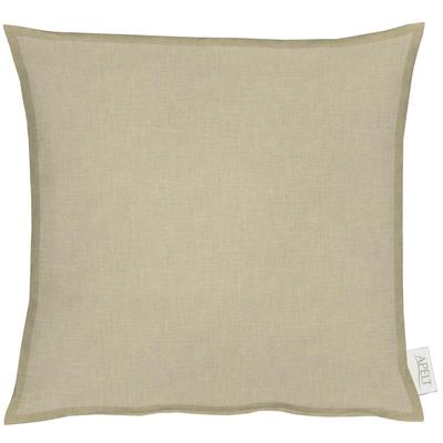 Dekokissen APELT "ALASKA" Gr. 1, beige (sand, unifarben), B:48cm L:48cm, Baumwolle, Polyester, Dekokissen_Sitzkissen_Kissenhüllen, Uni, Kissenhülle mit Füllung, 1 Stück Image