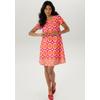 Jerseykleid ANISTON SELECTED, Damen, Gr. 48, N-Gr, pink (orange, pink, weiß, terra, rosa, ockergelb, orangerot), Milano Rib, Obermaterial: 89% Viskose, 9% Polyester, 2% Elasthan, bedruckt, gemustert, casual, figurumspielend kniefrei, Rundhals,...