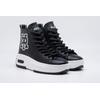 Sneaker REPLAY "AQUA 2 RY", Damen, Gr. 37, schwarz-weiß (schwarz, weiß), Lederimitat, unifarben mit Farbeinsatz, modisch, Schuhe, High Top Sneaker, Keilboots, mit Anziehlasche und Plateausohle