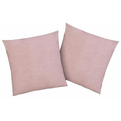 Kissenbezüge HOME AFFAIRE "Melli Kissenbezug, OEKO-TEX und Made in Green zertifiziert", rosa (altrosa, meliert), B:80cm L:80cm, Linon, Obermaterial: 100% Baumwolle, Kissenbezüge Image