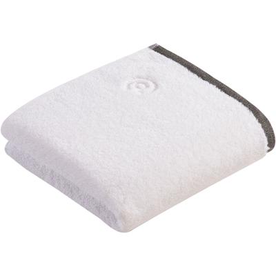 Handtuch BUGATTI "Prato", weiß, B:50cm L:100cm, Walkfrottee, Obermaterial: 100% Baumwolle, Handtücher (Packung), Uni Farben, mit melierter Optik im Saum Image
