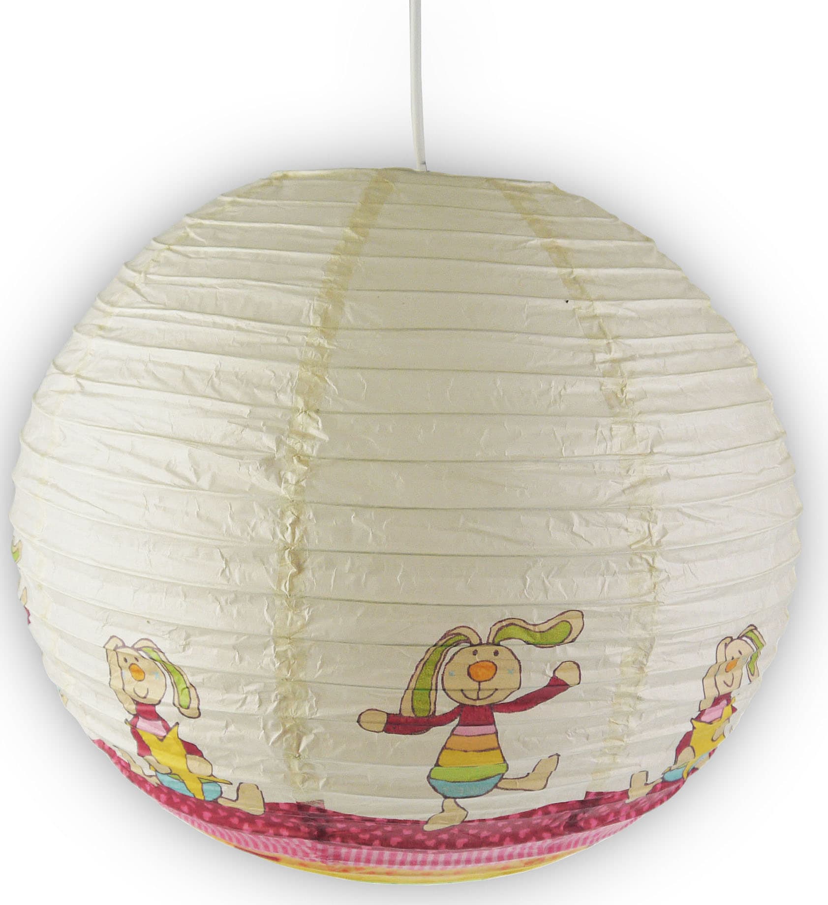 NIERMANN Hängeleuchte "Rainbow Rabbit", bunt, 1, Ø 40cm H: 40cm, 1 Stk., Leuchten, Papier-Pendelleuchte Rainbow Rabbit, Kinderlampe