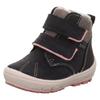 Klettstiefel SUPERFIT "GROOVY 2.0 WMS: Mittel", Kinder, Gr. 24, rosa (dunkelgrau, rosa), Veloursleder, Textil, casual, Schuhe, Snowboots mit Schurwolle, Größenschablone zum Download