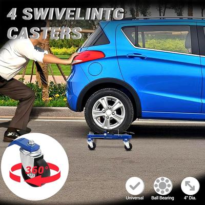 4Pcs 1500Lbs Mechanical Car Wheel Dolly Jack, Tire Auto Repair Moving - Set of 4