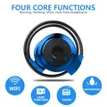 Cuffie wireless compatibili con Bluetooth Inserto TF Scheda CD Radio Lettore musicale Cuffie Auricolare Slot per scheda Micro SD Microfono vivavoce