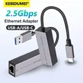 Adattatore Ethernet USB 2500Mbps Scheda di rete USB 3.0 da 2,5G Adattatore Internet Thunderbolt 3 Lan per PC portatile Windows Mac OS USB-A/C