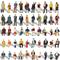 40/60/100Pcs Different Poses Assorted Ho Scale Passengers Model Train Street People Figure