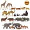 24Pcs Model Train Ho Scale 1:87 Wild Animals Pvc Elephant Camel Giraffe Panda