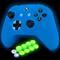 Blue Silicone Cover Skin For Xbox One S /X Controller Glow In The Dark Anti-Slip Soft Rubber Case Protector Accessories Set With 8 Glow In The Dark Thumb Grips Caps + 2 Cute Cat Paw Caps.