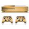 Protective Vinyl Skin Stickers For Microsoft Xbox One S With Two Free Wireless Controller Wire Metal Champagne Gold