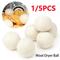 1/5Pcs Wool Dryer Balls Reusable Softener Laundry 5Cm Quick Drying Balls Home Wool Dryer Balls Washing Machine Accessories