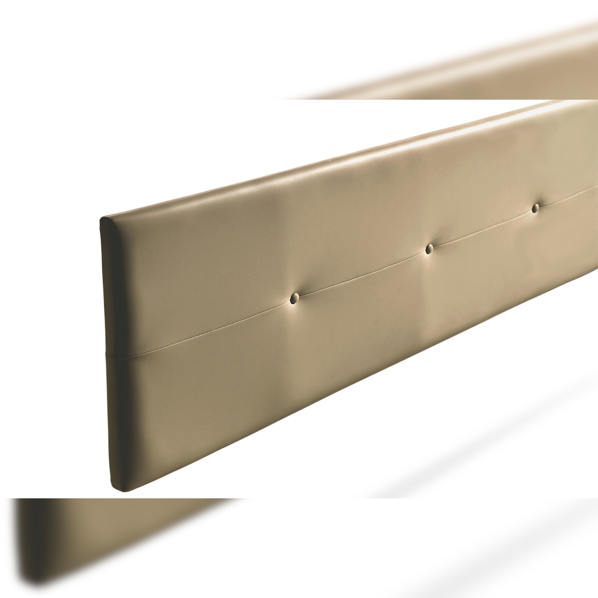 Gepolstertes Kopfteil NAPOLI Kunstleder 130x50x5 cm - Gold - Moonia Image