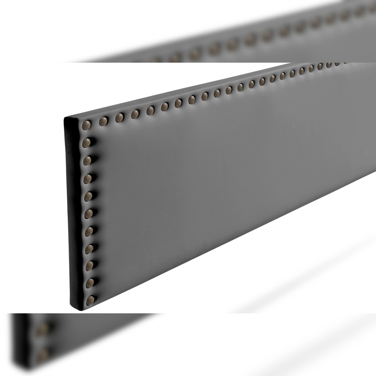 Gepolstertes Kopfteil MODENA Kunstleder 100x55x8 cm - Dunkelgrau - Moonia Image