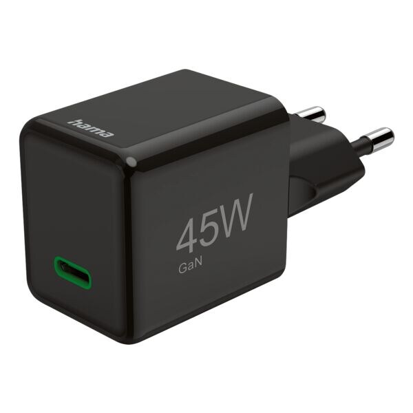 Hama Schnellladegerät »Super-Mini-Charger« 45 W schwarz, 3x3.6x3.8 cm Image