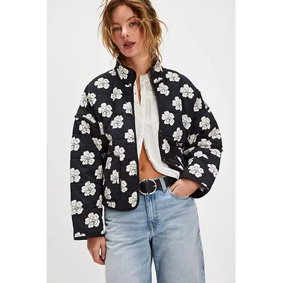 Chloe Jacket at Free People in Night Blooms, Size: XS