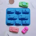 1 pezzo 8 tazze stampo da forno per auto stampo per torta in silicone stampi gommosi stampi per pastelli al cioccolato stampi per candele biscotti gelatina caramelle vassoio fai da te