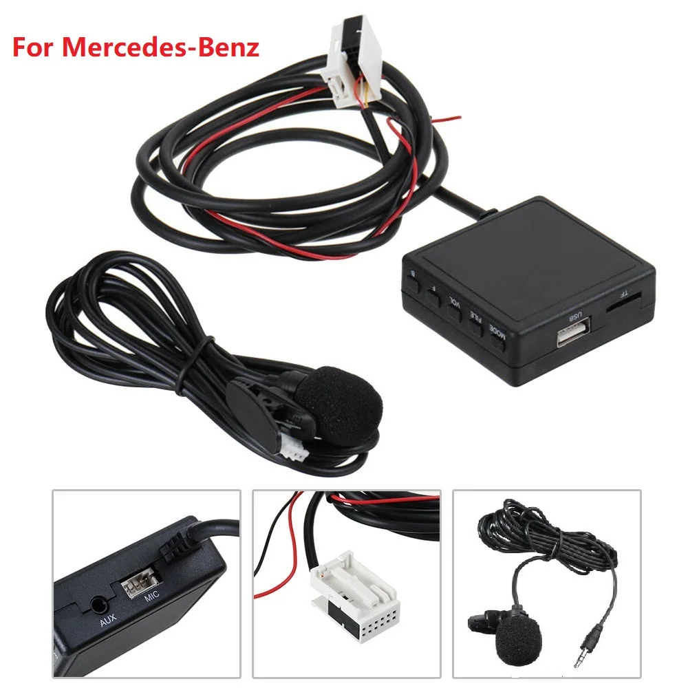 Auto Radio Auto Bluetooth 5,0 Audio AUX Kabel Adapter MIC Für Mercedes-Benz W169 W245 W203 W209 W164 R230 APS NTG CD20 30/50 Image