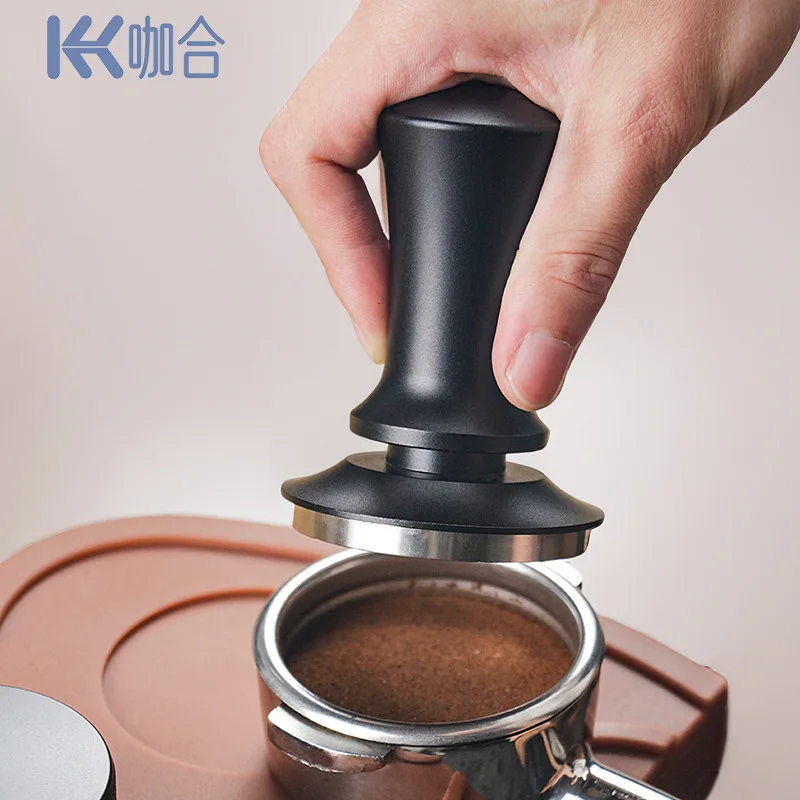 Kaffeepulver presse italienischer 51/58mm Edelstahl gewinde boden mit abgestuftem elastischem konstantem Pulver press hammer