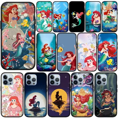 Ariel The Little Mermaid Cartoon Cover Phone Case for Apple iPhone 16 11 Pro XS Max X XR 6 7 8 6S Plus + SE 2022 8+ Soft Casing