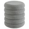 Pouf en tissu bouclette gris ecambi