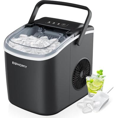 Euhomy - Eiswürfelmaschine Klein, 12KG Eiswürfelbereiter Ice Maker, 9 Würfel in 6 Minuten fertig, Image