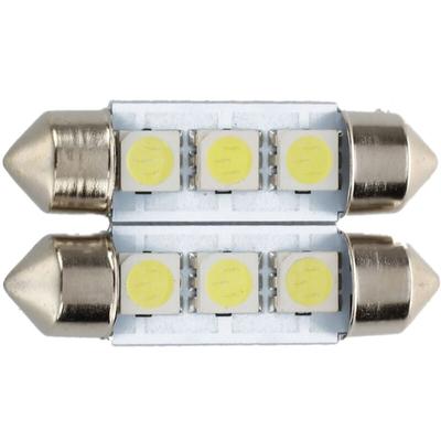 2 x C5W 3 led smd 5050 36mm Xenon weisse Birnen Platten Festoons Kuppel Deckenlampe Auto Licht