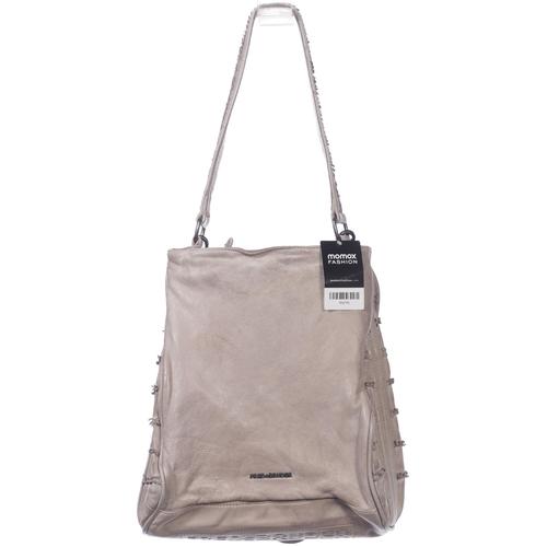 FREDsBRUDER Damen Handtasche, Gr. , beige, Baumwolle, Leder