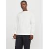 Sweatshirt JACK & JONES "JJEBRADLEY SWEAT CREW NOOS", Herren, Gr. XXL, rot (cloud dancer), angeraute Sweatware, Obermaterial: 61% Polyester, 39% Baumwolle, unifarben, modisch, relaxed fit taillenbedeckt, Rundhals, Langarm Rippbündchen, Sweatshirts,...
