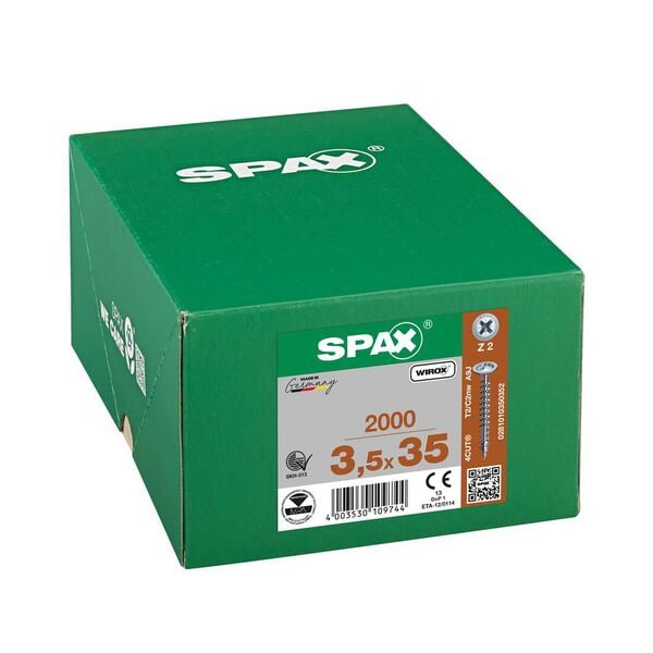 SPAX Universalschrauben Z2 Rückwandkopf WIROX 3,5 x 35 mm 2000 Stück Image