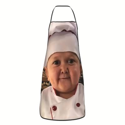 TEMU Little Chef Novelty Apron, Cooking, Baking, Gardening & Catering - Durable Polyester Kitchen & Restaurant Wear Image