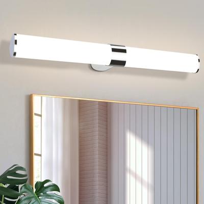 TEMU Led Mirror Light, Mirror Light - 8/15 W Wall Light, 40/60 Cm, Chrome-plated Wall Light, Wall Light, Neutral White 4000 K, Wall Mounting, Modern, For Desks, Credenzas, Cabinets Image